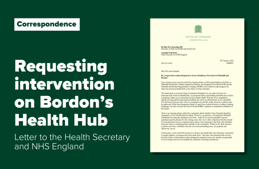 Letter to Health Secretary and NHS England