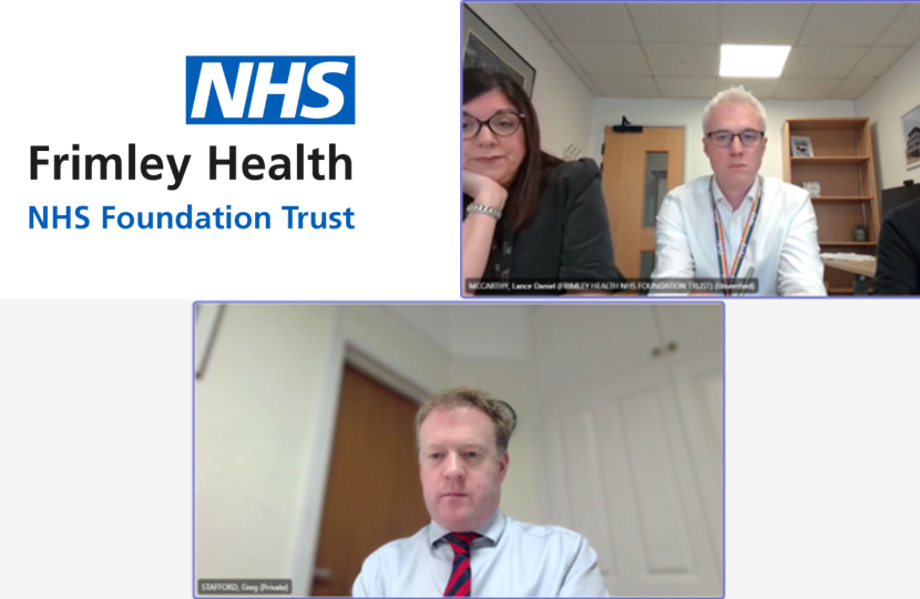 Meeting with NHS Frimley Health Trust